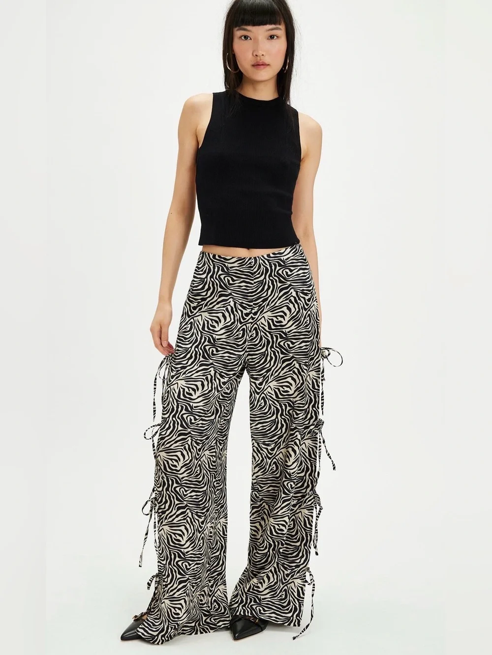 Free people FP x Nigel Preston side tie zebra pants